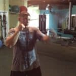 Lou Storiale hitting the speed bag