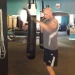 ollie stephens hitting double end bag boxing
